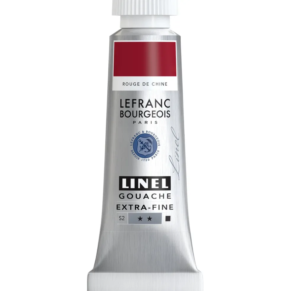 Farba gwasz Linel - Lefranc & Bourgeois - China Red 14 ml