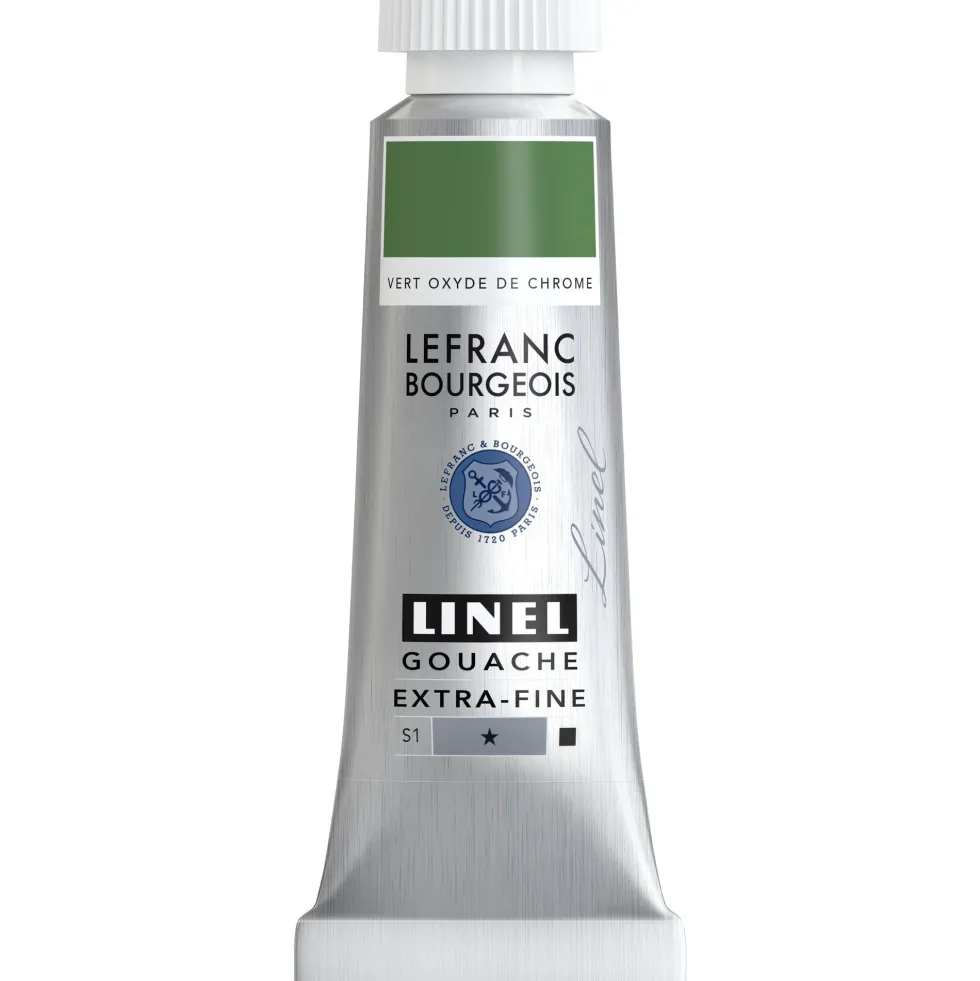 Farba gwasz Linel - Lefranc & Bourgeois - Chrome Oxyde Green 14 ml