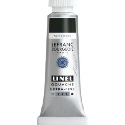 Farba gwasz Linel - Lefranc & Bourgeois - Ivory Black 14 ml