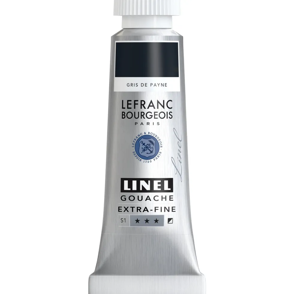 Farba gwasz Linel - Lefranc & Bourgeois - Payne's Grey 14 ml
