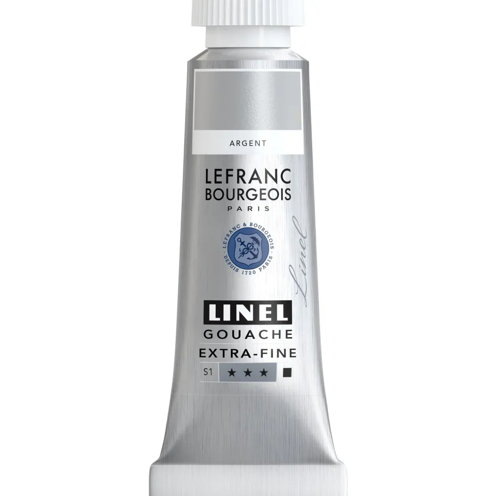 Farba gwasz Linel - Lefranc & Bourgeois - Silver 14 ml