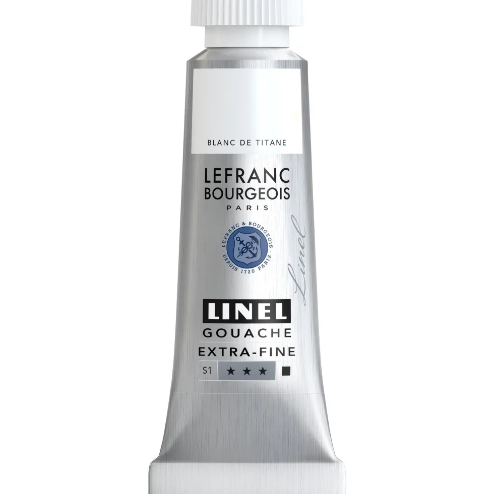 Farba gwasz Linel - Lefranc & Bourgeois - Titanium White 14 ml