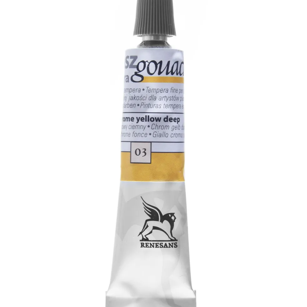 Farba gwasz - Renesans - 03, chrome yellow deep, 20 ml
