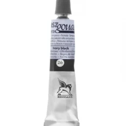 Farba gwasz - Renesans - 26, ivory black, 20 ml