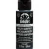Farba metaliczna Multi-Surface - FolkArt - Charcoal Black, 59 ml