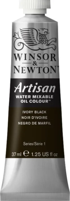 Farba olejna Artisan Water - Winsor & Newton - Ivory Black, 37 ml