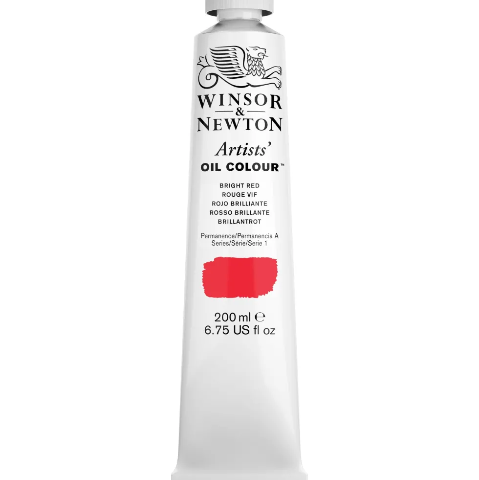 Farba olejna Artists' Oil Colour - Winsor & Newton - Bright Red 200 ml