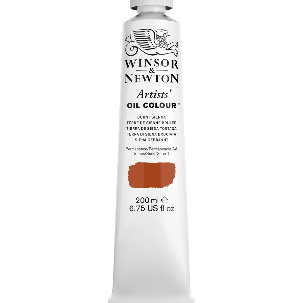 Farba olejna Artists' Oil Colour - Winsor & Newton - Burnt Sienna 200 ml