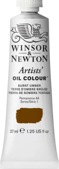 Farba olejna Artists' Oil Colour - Winsor & Newton - Burnt Umber, 37 ml