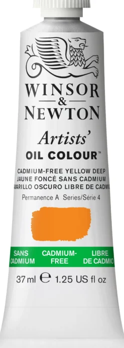 Farba olejna Artists' Oil Colour - Winsor & Newton - Cadmium Free Yellow Deep, 37 ml