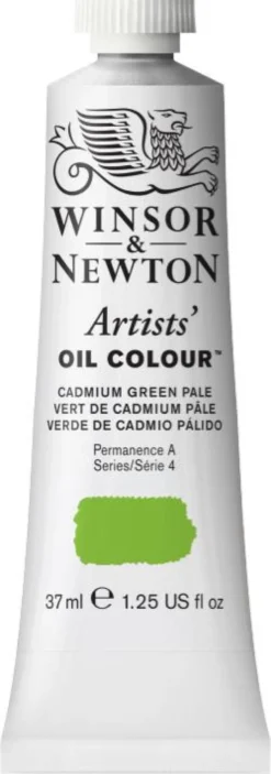 Farba olejna Artists' Oil Colour - Winsor & Newton - Cadmium Green Pale, 37 ml