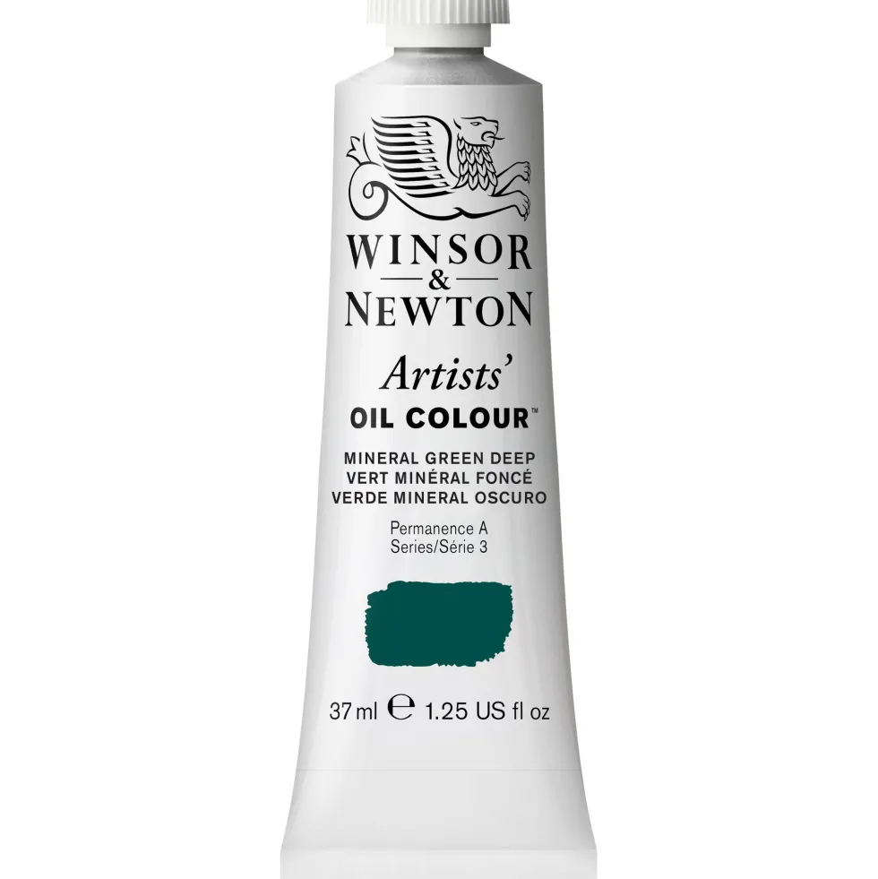 Farba olejna Artists' Oil Colour - Winsor & Newton - Mineral Green Deep, 37 ml