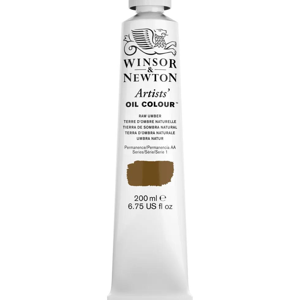Farba olejna Artists' Oil Colour - Winsor & Newton - Raw Umber 200 ml
