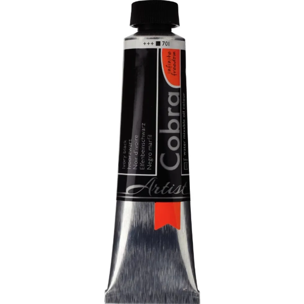 Farba olejna Cobra Artist - Cobra - 701, Ivory Black, 40 ml