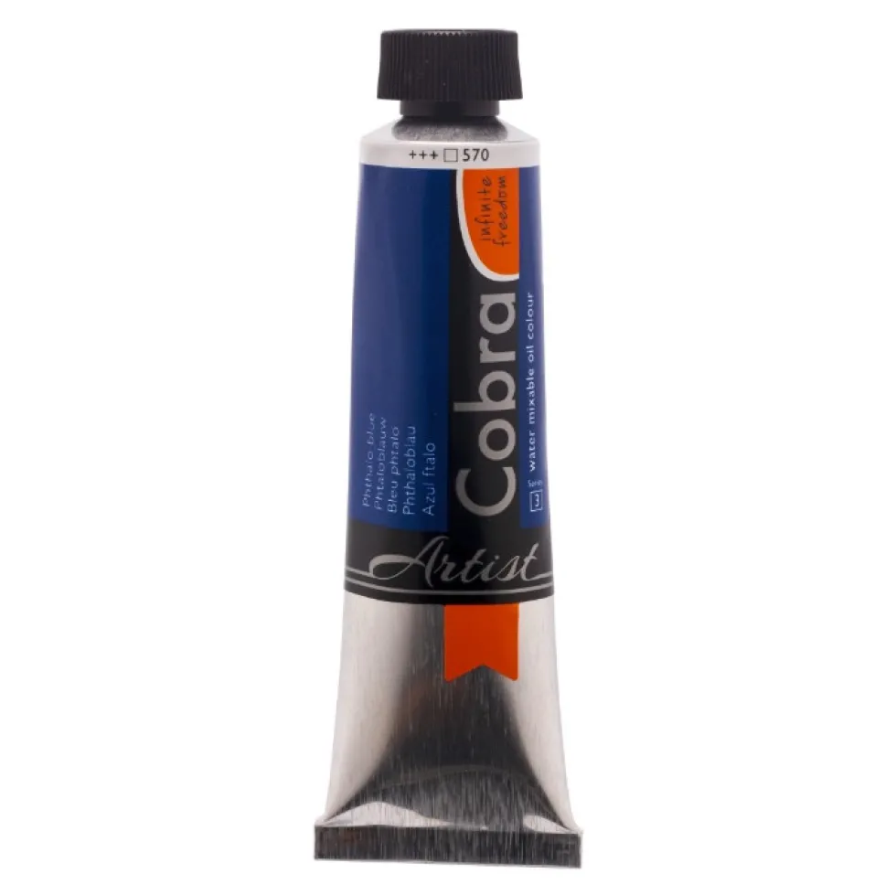 Farba olejna Cobra Artist - Cobra - 570, Phthalo Blue, 40 ml
