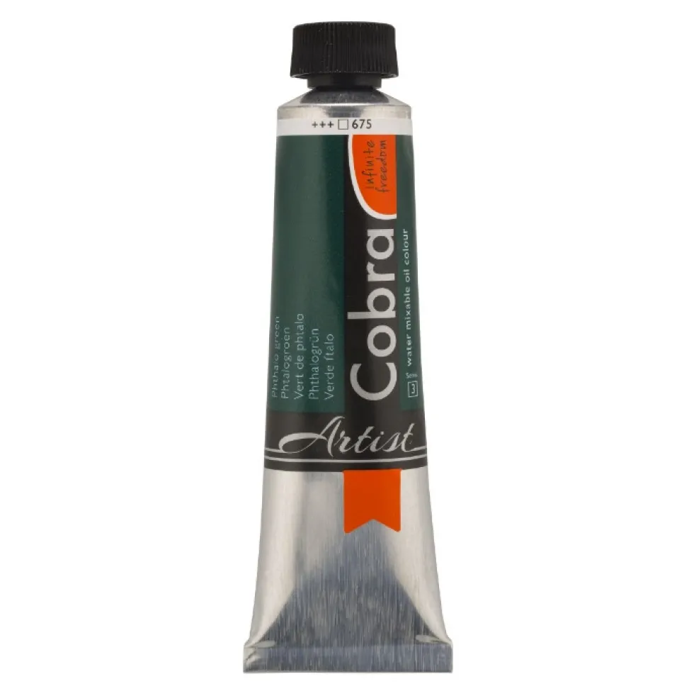 Farba olejna Cobra Artist - Cobra - 675, Phthalo Green, 40 ml
