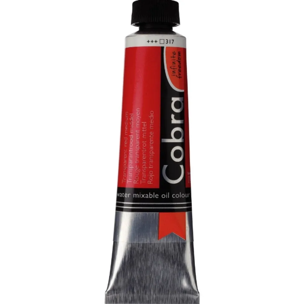 Farba olejna Cobra Artist - Cobra - 317, Transparent Red Medium, 40 ml