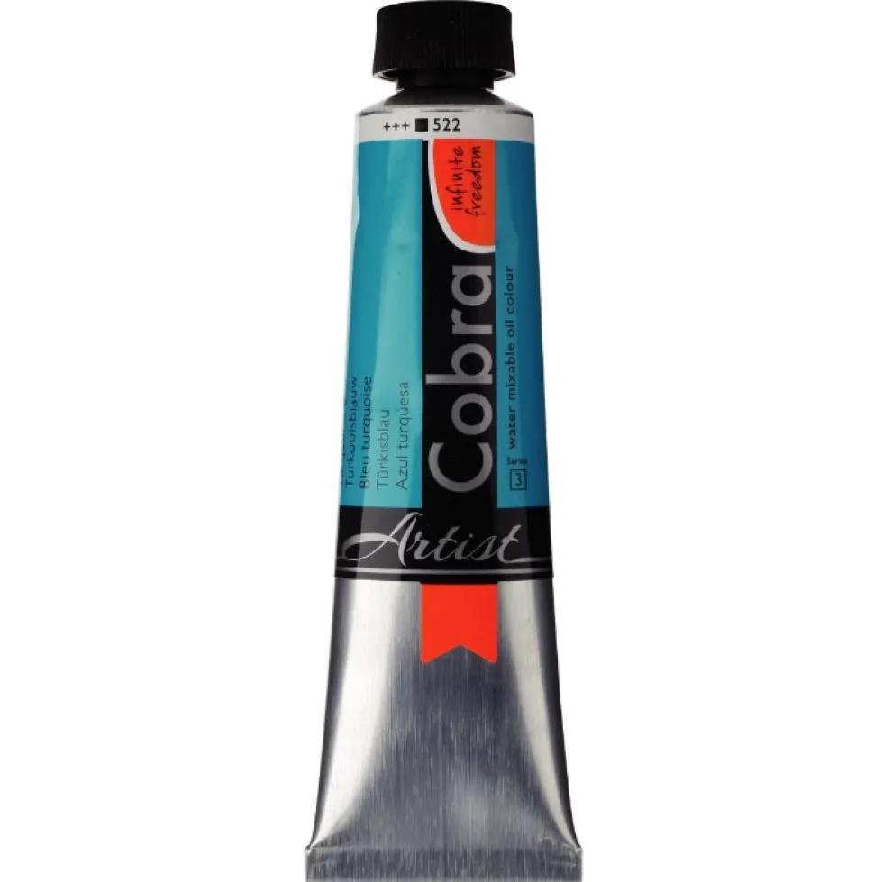 Farba olejna Cobra Artist - Cobra - 522, Turquoise Blue, 40 ml