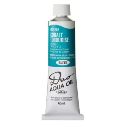 Farba olejna Duo Aqua Oil - Holbein - 282, Cobalt Turquoise, 40 ml