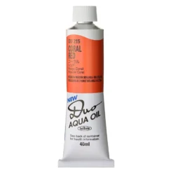 Farba olejna Duo Aqua Oil - Holbein - 215, Coral Red, 40 ml