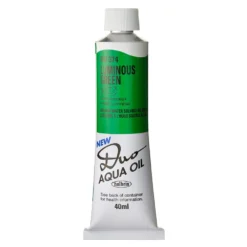 Farba olejna Duo Aqua Oil - Holbein - 374, Luminous Green, 40 ml