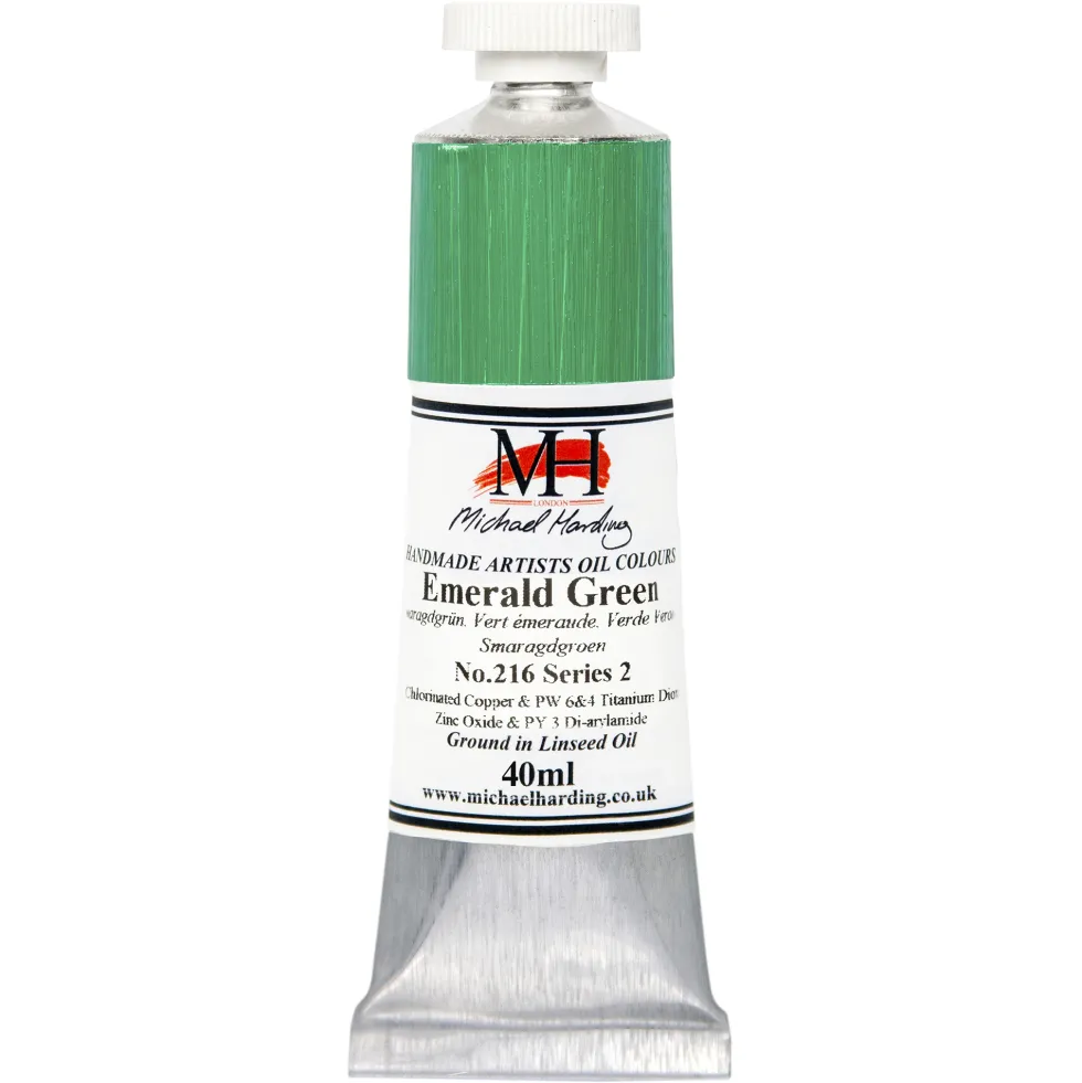 Farba olejna - Michael Harding - 216, Emerald Green, 40 ml