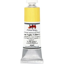 Farba olejna - Michael Harding - 605, Genuine Naples Yellow Light, 40 ml