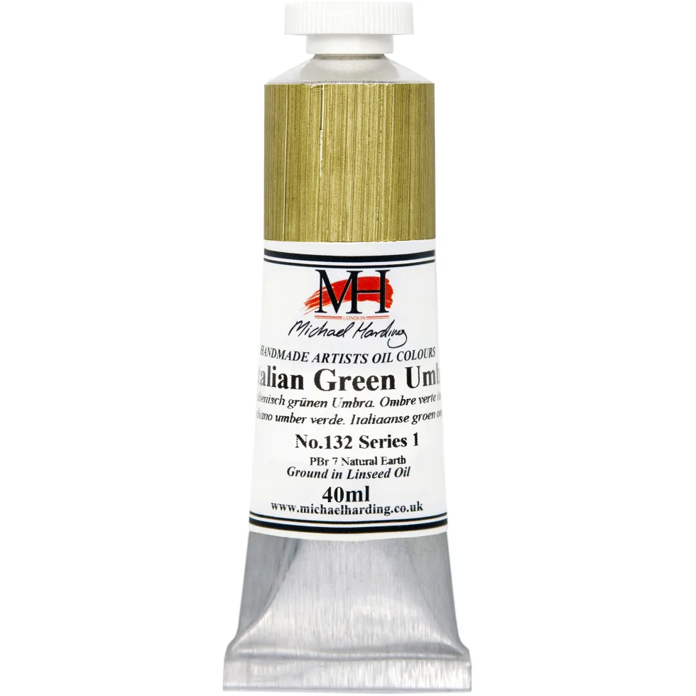 Farba olejna - Michael Harding - 132, Italian Green Umber, 40 ml