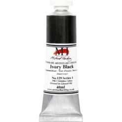 Farba olejna - Michael Harding - 129, Ivory Black, 40 ml
