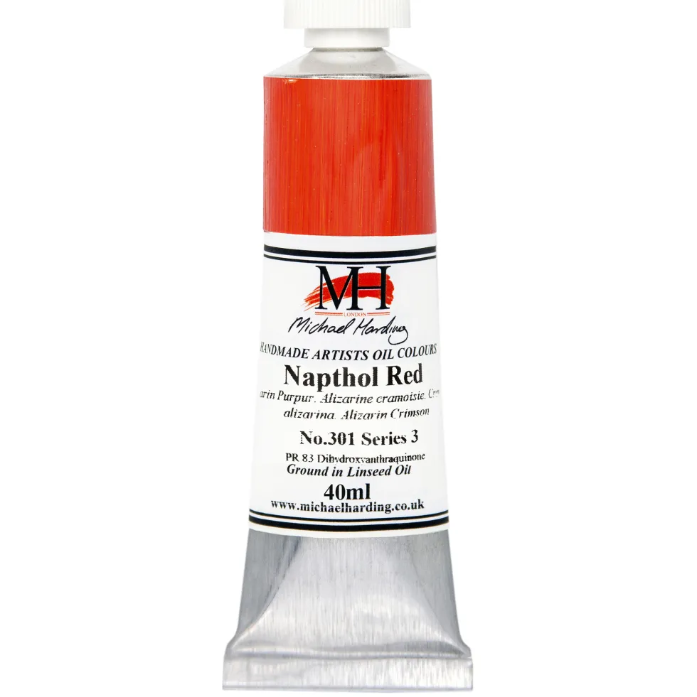 Farba olejna - Michael Harding - 301, Napthol Red, 40 ml