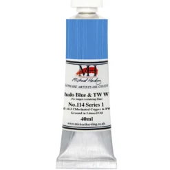 Farba olejna - Michael Harding - 114, Phthalo Blue & Titanium White, 40 ml