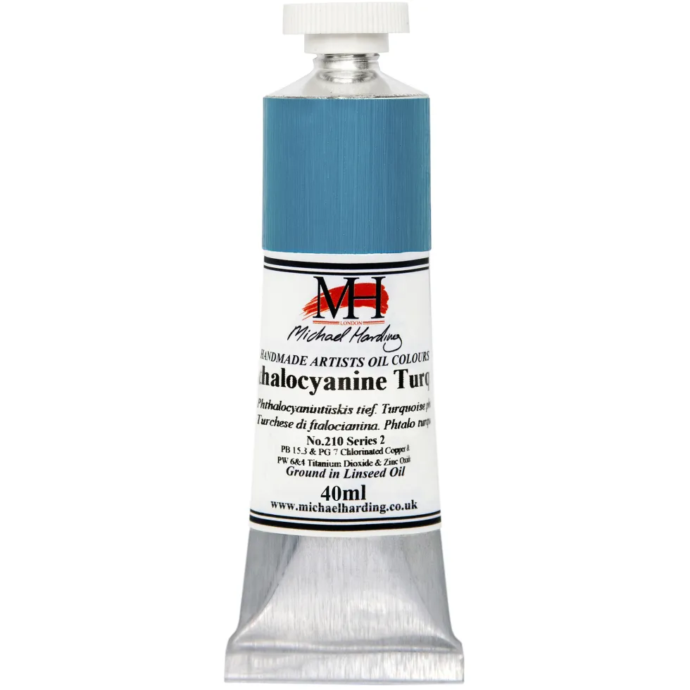 Farba olejna - Michael Harding - 210, Phthalocyanine Turquoise, 40 ml