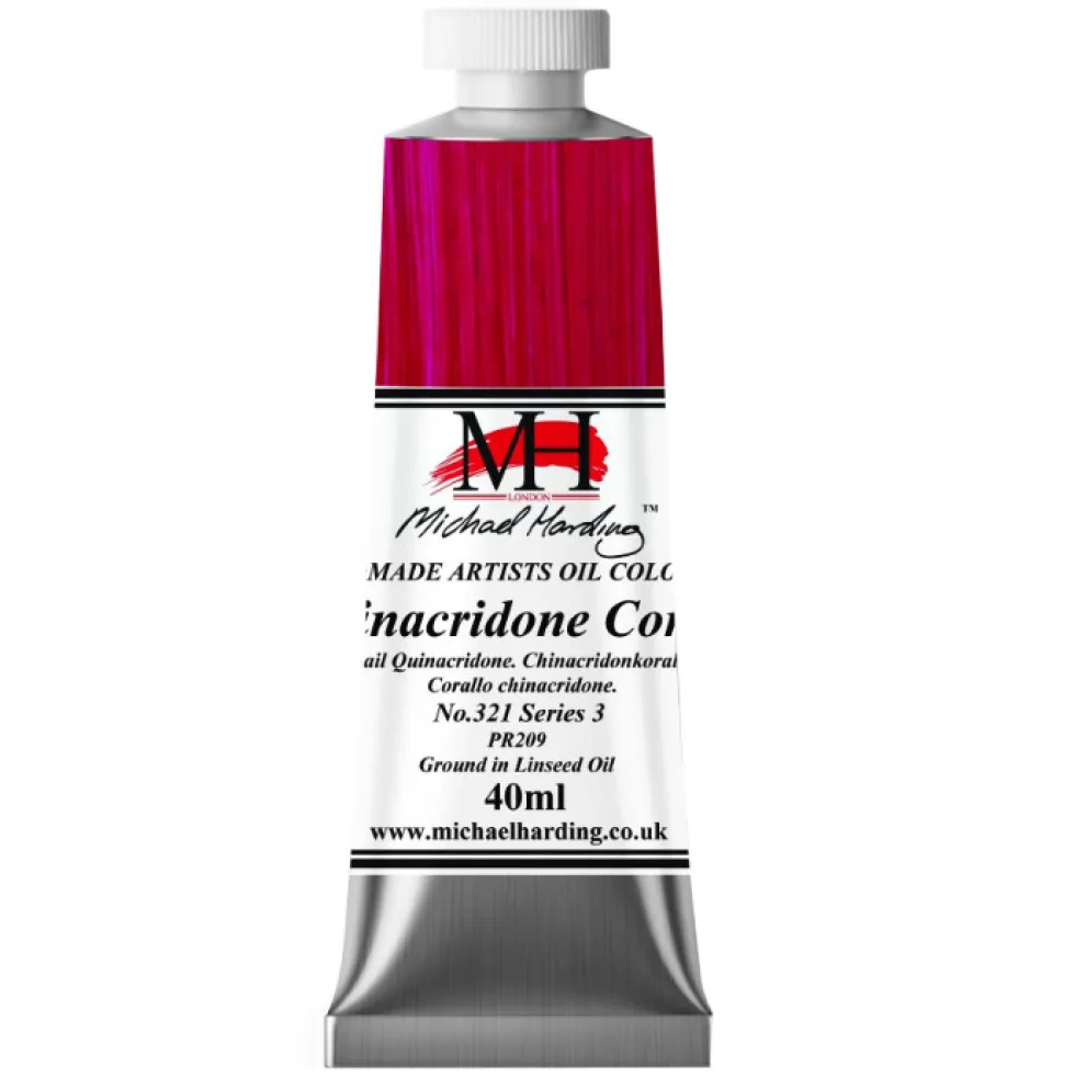 Farba olejna - Michael Harding - 321, Quinacridone Coral, 40 ml