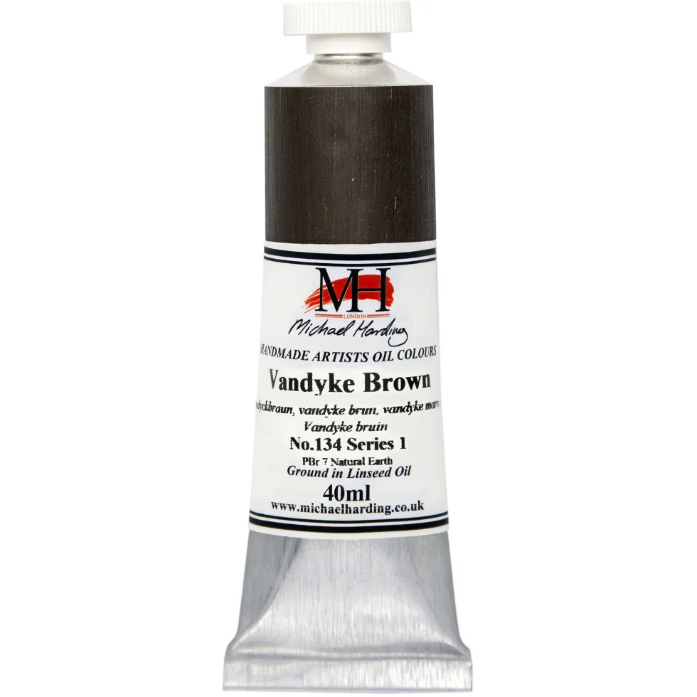 Farba olejna - Michael Harding - 134, Vandyke Brown, 40 ml