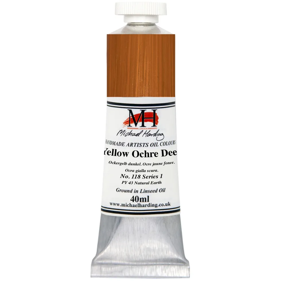 Farba olejna - Michael Harding - 118, Yellow Ochre Deep, 40 ml