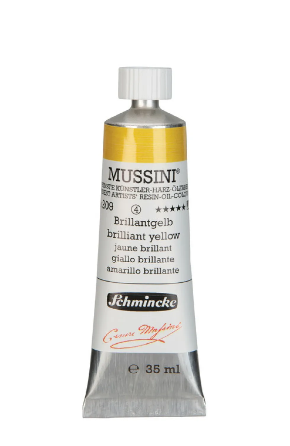 Farba olejna Mussini - Schmincke - 209, Brilliant Yellow, 35 ml