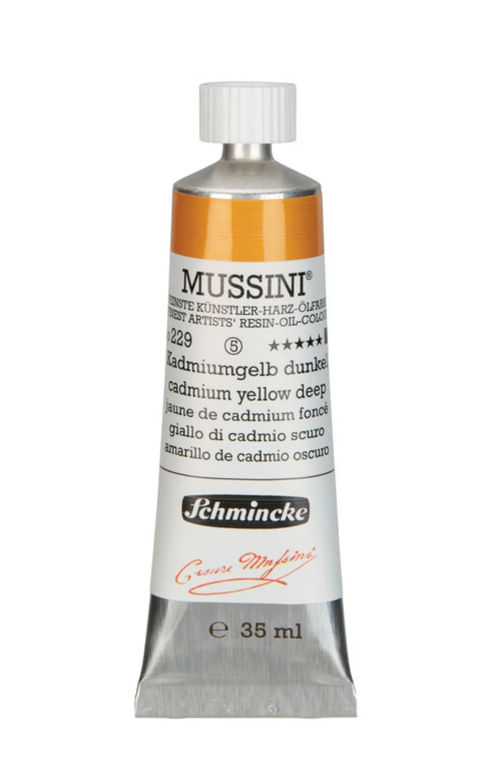 Farba olejna Mussini - Schmincke - 229, Cadmium Yellow Deep, 35 ml