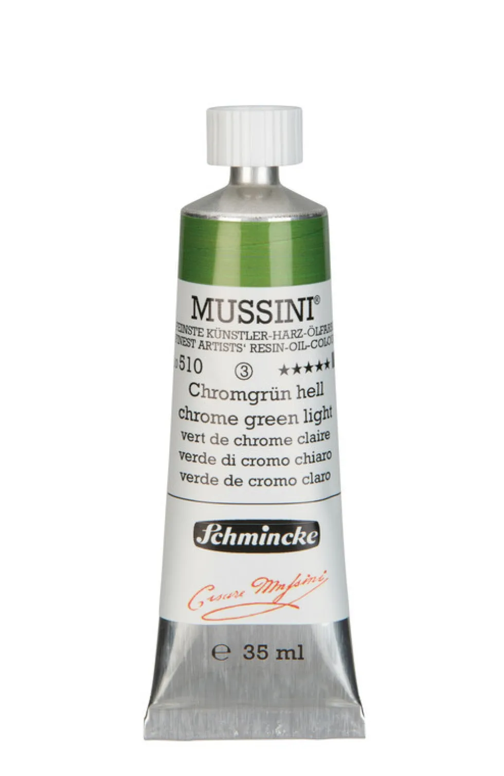 Farba olejna Mussini - Schmincke - 510, Chrome Green Light, 35 ml