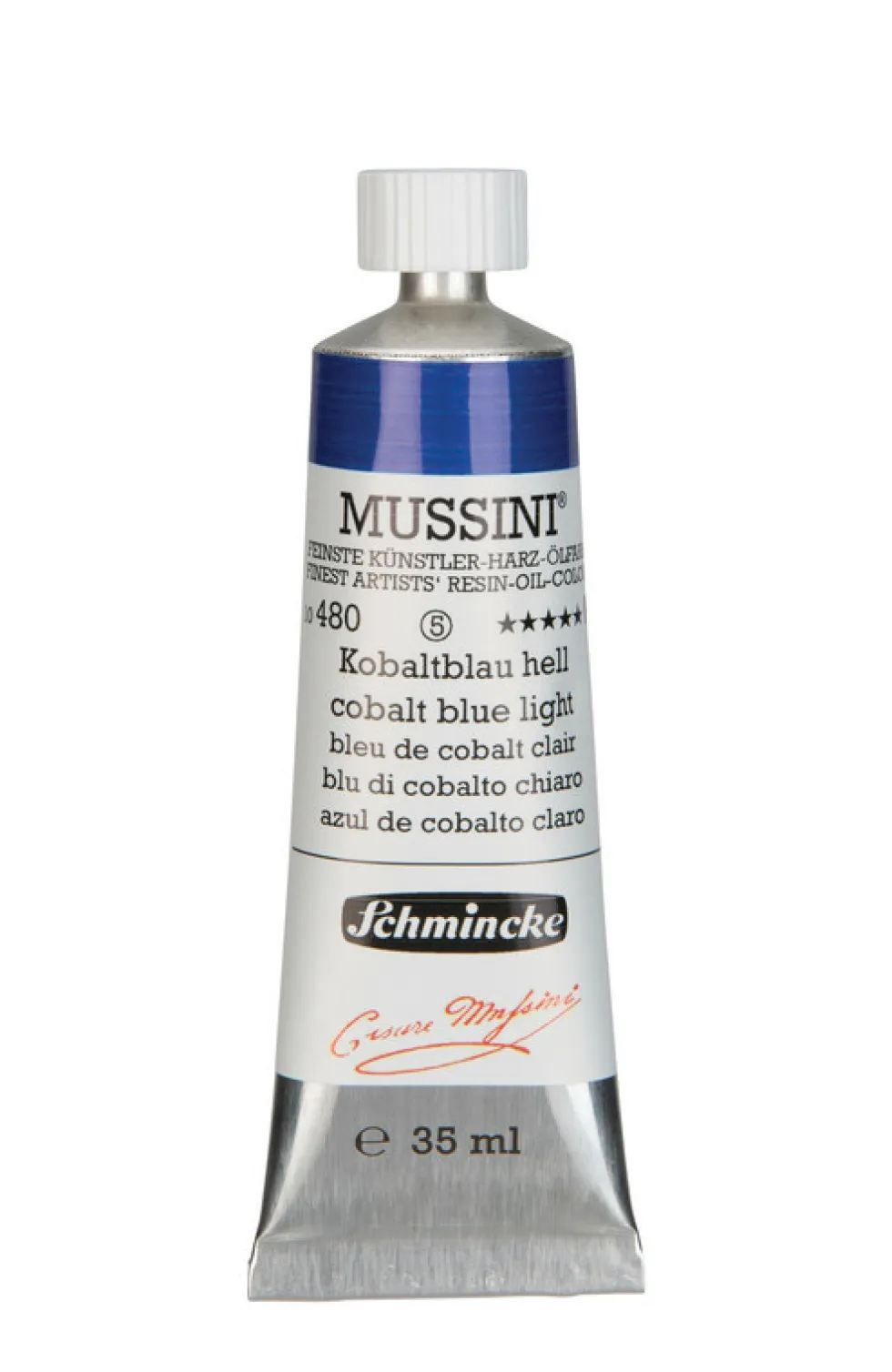 Farba olejna Mussini - Schmincke - 480, Cobalt Blue Light, 35 ml