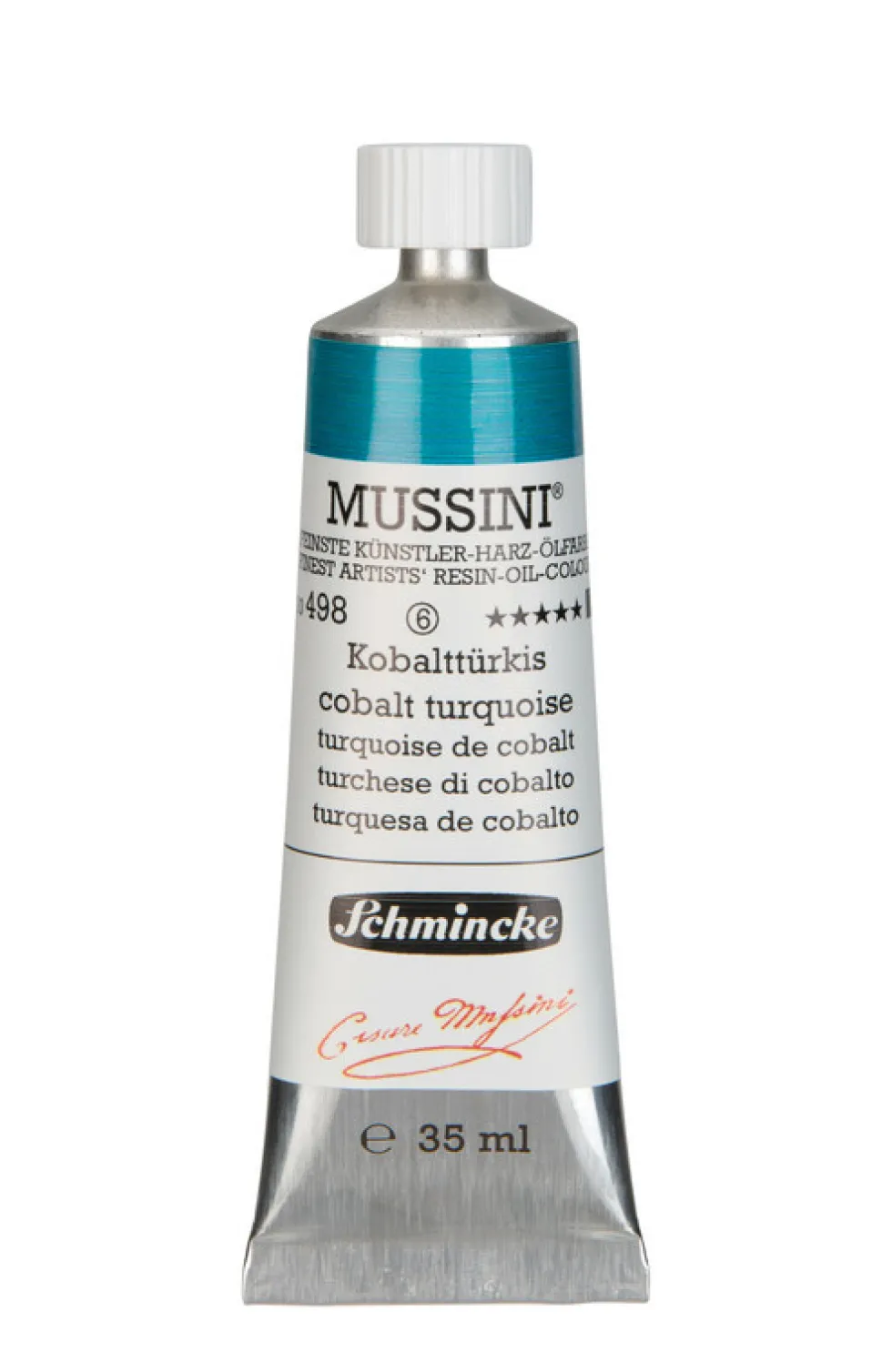 Farba olejna Mussini - Schmincke - 498, Cobalt Turquoise, 35 ml