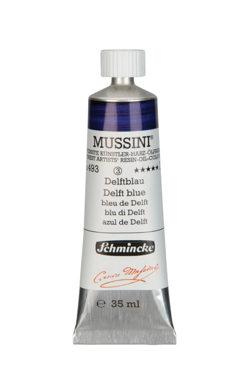 Farba olejna Mussini - Schmincke - 493, Delft Blue, 35 ml