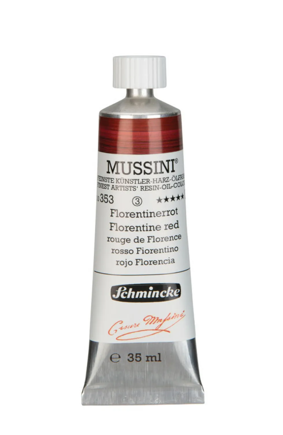 Farba olejna Mussini - Schmincke - 353, Florentine Red, 35 ml