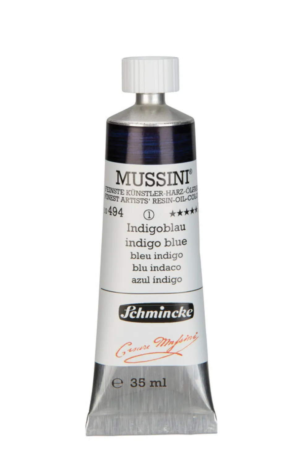 Farba olejna Mussini - Schmincke - 494, Indigo Blue, 35 ml