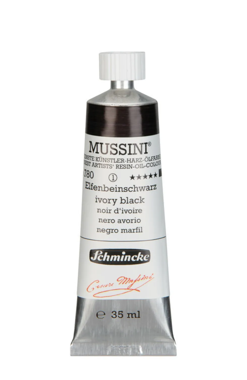 Farba olejna Mussini - Schmincke - 780, Ivory Black, 35 ml