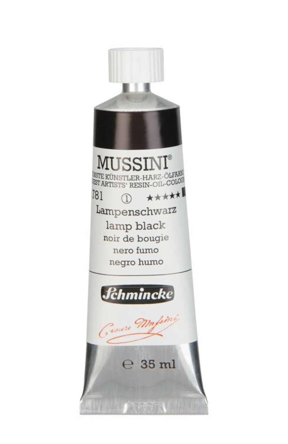Farba olejna Mussini - Schmincke - 781, Lamp Black, 35 ml