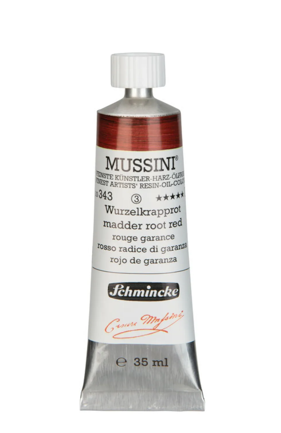 Farba olejna Mussini - Schmincke - 343, Madder Root Red, 35 ml