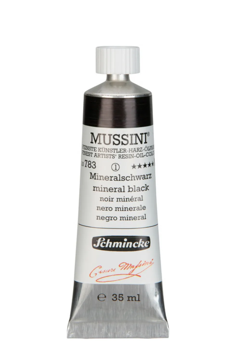 Farba olejna Mussini - Schmincke - 783, Mineral Black, 35 ml