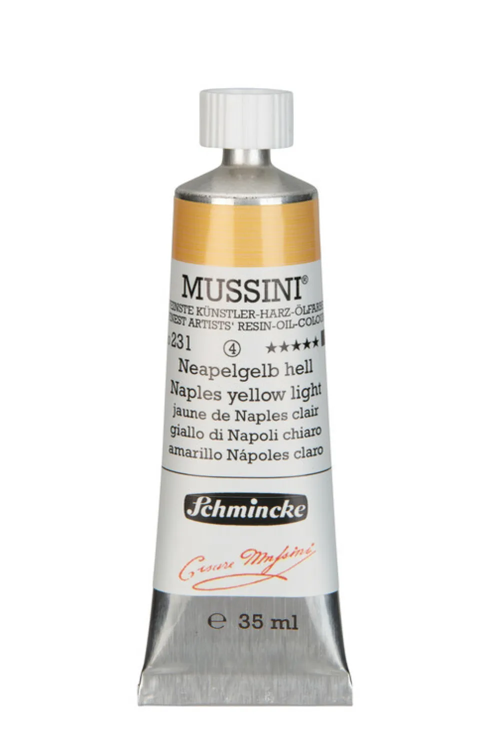 Farba olejna Mussini - Schmincke - 231, Naples Yellow Light, 35 ml