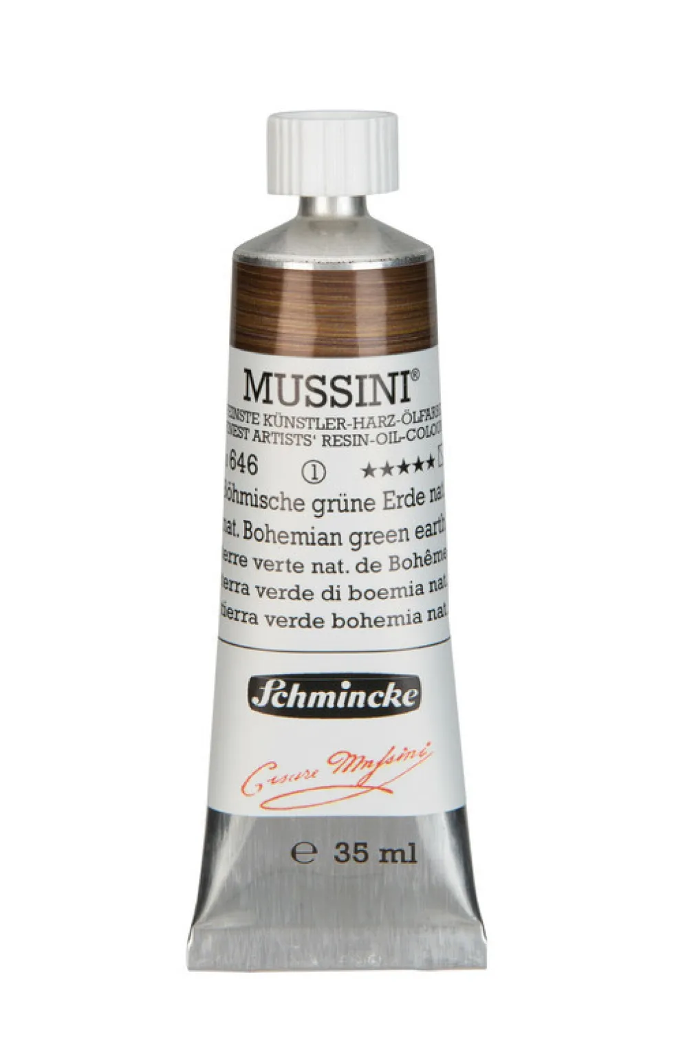 Farba olejna Mussini - Schmincke - 646, Natural Bohemian Green Earth, 35 ml