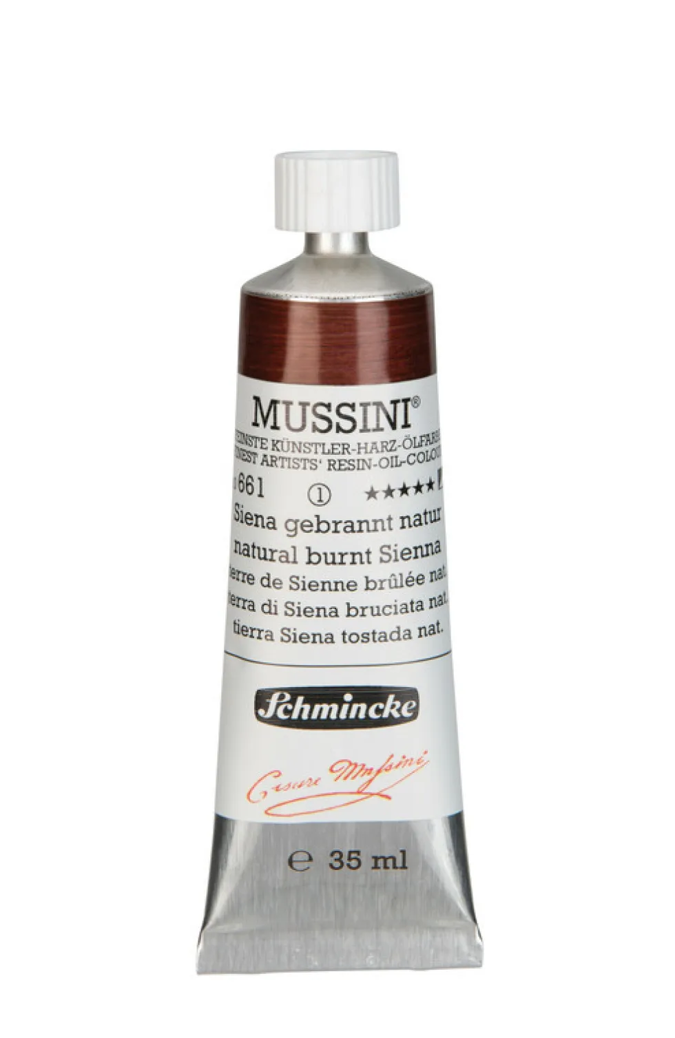 Farba olejna Mussini - Schmincke - 661, Natural Burnt Sienna, 35 ml